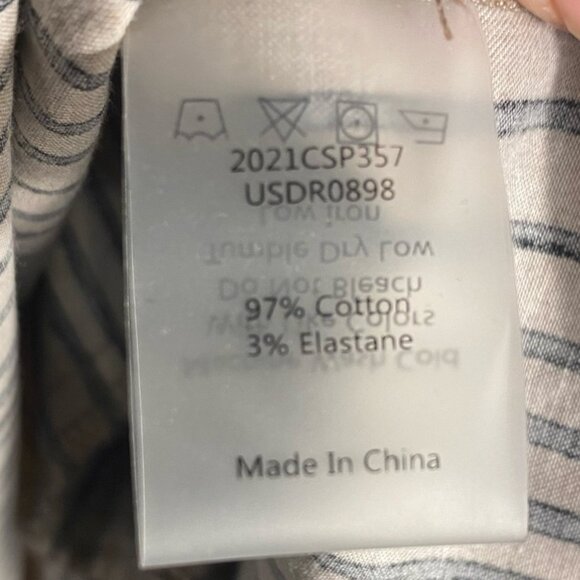 Universal Standard V-Neck Striped Belted Cotton Dress - US size L = 22/24 - Picture 14 of 16